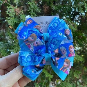 Frozen Princess Inspired Hair Bow Pair, Piggy Set